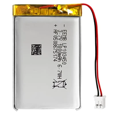 Imagen de EEMB Lithium Polymer batería 3.7V 1800mAh 103450 Paquete de Recargable Lipo con Conector JST para VXI Blue Parrott: confirme la polaridad del Dispositivo y Antes Comprar