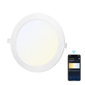 Imagen de Aigostar Downlight LED empotrable Inteligente Ultrafina 12W, CCT. Regulable de luz cálida a blanca 3000 6500K, 820lm. Compatible Alexa y Google Home. foco LED: 17 x 3,2 cm alto.