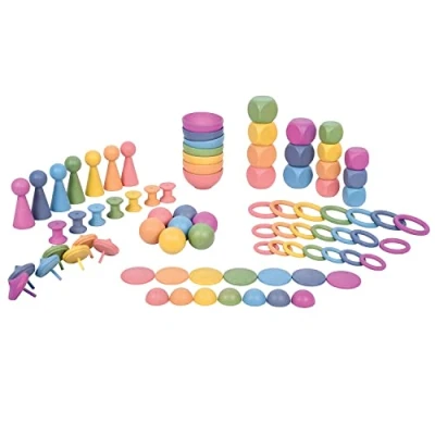 Imagen de TickiT 73979 Rainbow Wooden Super Set of 84