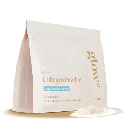 Imagen de Glow25® Colágeno Marino en Polvo [300g] Solubilidad Perfecta de Pescado Hidrolizado Bioactivo Natural