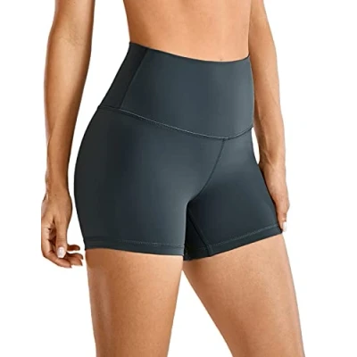 Imagen de CRZ YOGA Mujer Pantalones Cortos Deportivos de Cintura Alta Running 10cm Melanita 42