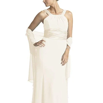 Imagen de Flora Chal de gasa, 2,2 m largo Beige Marfil Talla única
