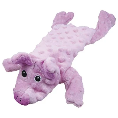 Imagen de Peluche para Perros Gloria Tamaño 32 cm DogMonsters Cerdo Juguete con Sonido Textura Suave Material Resistente Hueco Interior Botella Color Rosa
