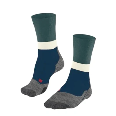 Imagen de FALKE TK2 Explore M SO lana hilo funcional anti ampollas gruesa 1 par, Calcetines para correr Hombre, Verde Peacock 7373 O, 39 41