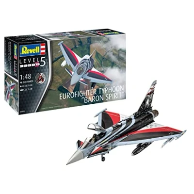 Imagen de Revell Eurofighter Typhoon Baron Spirit Kit Modello, Color Plateado, Mittel (03848)
