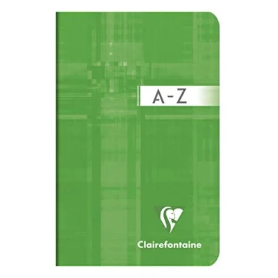 Imagen de Clairefontaine, 63599AMZC, Pack de 2 directorios alfabéticos grapados, 9x14 cm, 96 páginas, Interiores: cuadrados pequeños, Papel blanco 90 gr, Cubierta cartulina lustrada, Color aleatorio