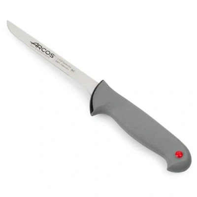 Imagen de Arcos Serie Colour Prof Cuchillo Deshuesador Hoja de Acero Inoxidable NITRUM 150 mm Mango Polipropileno recubierto Elastómero Color gris