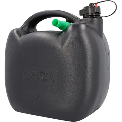 Imagen de bidón de gasolina, combustible para todo tipo combustible, con autorización la ONU, incluye boquilla, plástico, negro, 10 l