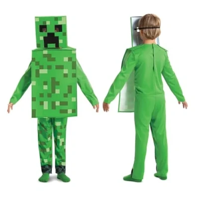 Imagen de Jakks Pacific Disguise Disfraz de Creeper Minecraft con Licencia Oficial para niños (Talla XS, Edad 3 4)