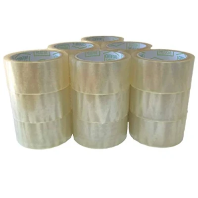 Imagen de Rollos de Cintas Adhesivas Embalar, Cinta Adhesiva para Paquetes 48mm x 132m (18, Transparente)