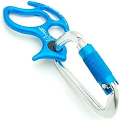 Imagen de KONG OKA Set descensor con Xarge autoblock anodizado Accesorio asegurador, Adultos Unisex, Azul (Azul), Talla Única