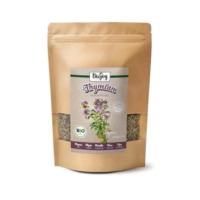 Imagen de Biojoy Tomillo seco Ecológico (100 g), cortado, apto para Infusión (Thymus vulgaris)