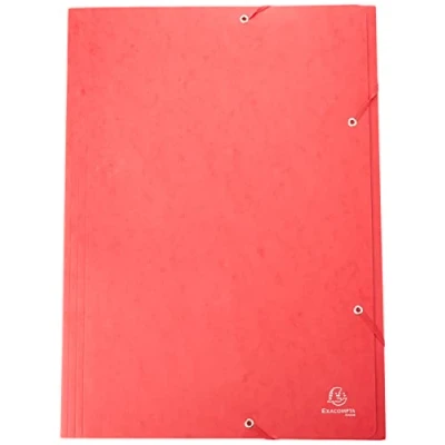Imagen de Exacompta, 59503E, Carpeta con goma, A3 (32 x 44 cm), Cartulina lustrada, Rojo