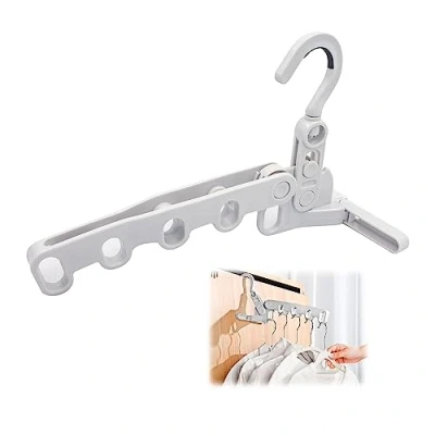 Imagen de Ganchos Perchero plegables para Ropa Colgador de Montado Pared con ABS Gancho, Balcón o Armario, Percha Flexible Colgar Ropa, Montaje en Puerta Pared, plegable lavandería