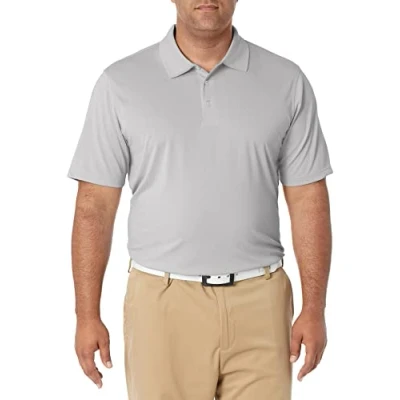 Imagen de Amazon Essentials Polo de Golf Secado Rápido Ajuste Normal Hombre, Gris Claro Mezcla, XXL