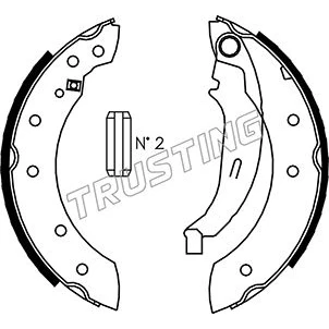 Imagen de TRUSTING 088.222 Zapatas de Freno 203,0mm 38mm con accesorios RENAULT: CLIO 2, 3, TWINGO 1, PEUGEOT: 206 Hatchback, 306 Hatchback