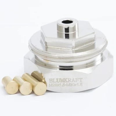 Imagen de Adaptador de radiador M28 x1,5 Hembra a termostato/Cabezal termostático M30x1,5 Macho M30 M28F M30M (BLUMKRAFT)
