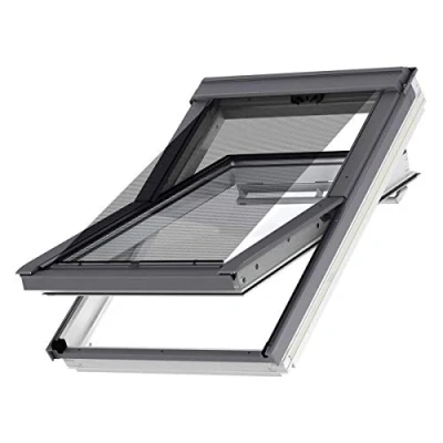 Imagen de Original VELUX Cortina de Oscurecimiento para Ventanas Techo SK06, Azul con guía Lateral Gris