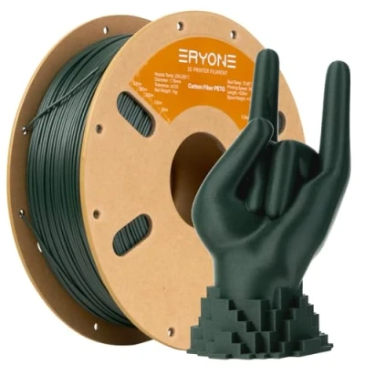 Imagen de ERYONE Carbon Fiber PETG Filament 1.75mm +/ 0.03, 3D Printing Filament, 1kg (2.2 lbs)/Spool, Olive Green