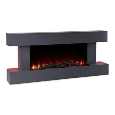 Imagen de Klarstein Chimenea Electrica, Llama LED con una Potencia de 2000W y Mando a Distancia, Temporizador Control Automático Temperatura, Interior Casa Ventilador, Estufas