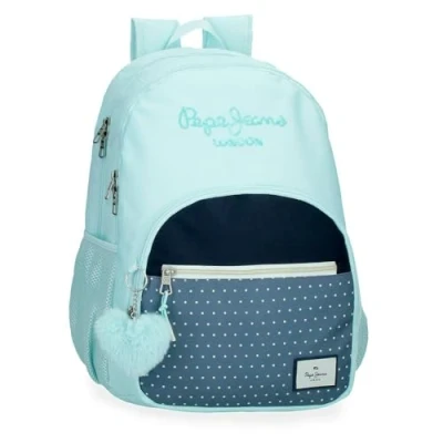 Imagen de Pepe Jeans Dalma Mochila Escolar Doble Compartimento Azul 32x44x22 cms Poliéster by Joumma Bags