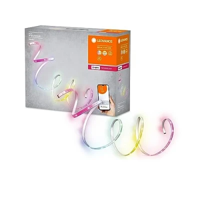 Imagen de LEDVANCE Smart Indoor Lightstrip, Tira LED Ampliable con ZigBee, 1.8 m, Blanco Cálido a Luz Diurna 2000K 6500K, Cambio de Color RGB, 16 millones colores, Compatible Alexa
