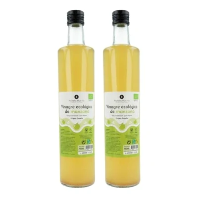 Imagen de PLANETA HUERTO Vinagre de Manzana ECO sin Filtrar 750 ml 100% Natural y Rico en Potasio Beneficioso para la Salud Digestiva (Pack x 2 ml)