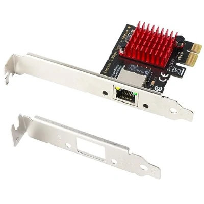 Imagen de Buitrea Tarjeta de Red PCIe 2.5 Gigabit, Realtek RTL8125B Chipset 2500/1000/100Mbps 2.5GBase T Adaptadores RJ45 LAN Controlador para Windows/Linux/Mac