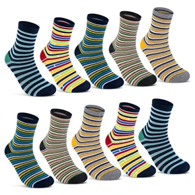 Imagen de sockenkauf24 Calcetines para Niño y Niña (10 Pares) Algodón 54339 (23 26)