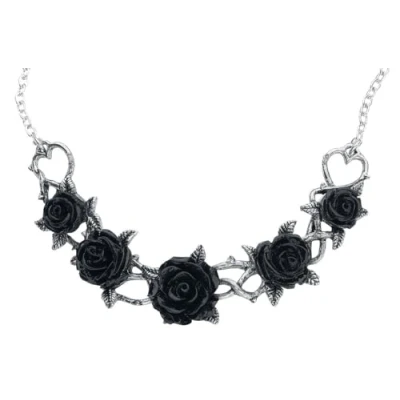 Imagen de Alchemy Gothic Chocker Rose Briars Mujer Collar Color Plata, Peltre