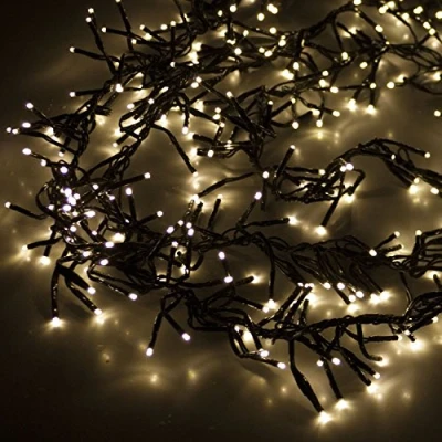 Imagen de 1500 LED Cadena de Luces en racimo Blanco cálido 30m, 8 Efectos luz, Interior y Exterior, iluminación Exterior para árbol Navidad