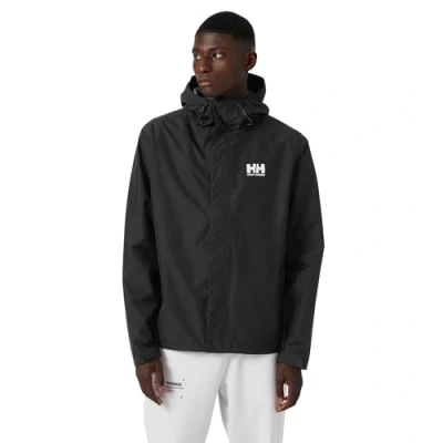 Imagen de Helly Hansen Hombre Chaqueta Impermeable Seven J, Negro, 3XL