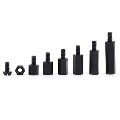 Imagen de 250 Unids Nylon M2 M3 Macho Hembra Columna Hexagonal Separador Espaciador Tornillo Tuerca Kit de Reparación Placa PCB Accesorio con Caja Almacenamiento(M3 A)