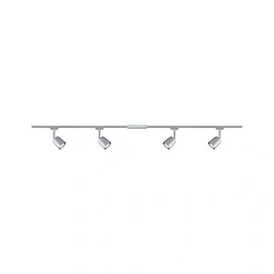 Imagen de Paulmann Mate/Cromo 96897 Juego URail Sistema de raíles Cover máx. 4x10 W, raíl iluminación, lámpara, Metal, plástico, riel Techo GU10