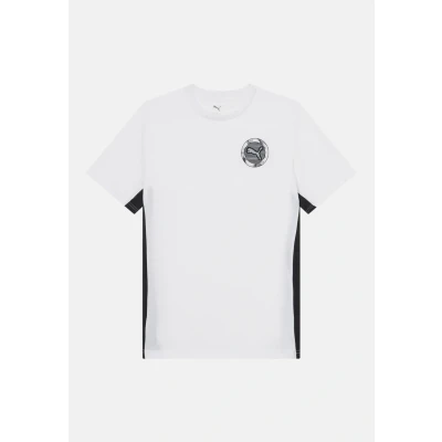 Imagen de Puma Active Sports Small Graphic TEE Unisex Camiseta deportiva para niños, Talla: 7 8a (8), white