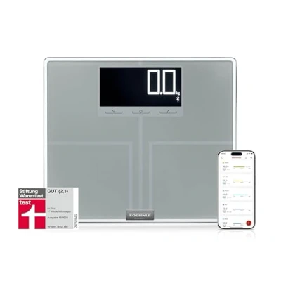Imagen de Soehnle Báscula digital Shape Sense Connect 200 con Bluetooth, balanza de análisis corporal, peso baño para calcular la demanda calórica