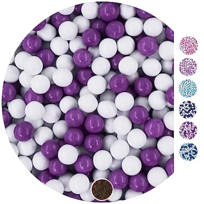 Imagen de EinsSein 1kg Bolas de Chocolate boda bautizo Mezcla blanco morado candy bar surtido choco corazones almendras caramelos bombones confeti detalles para invitados regalos botes colores