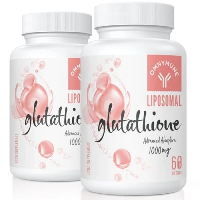 Imagen de Suplemento de GlutatióN Liposomal 1000Mg, Cápsulas Blandas Reducido Con Vitamina C, Sin Gluten, No Gmo y Mejor AbsorcióN, 120