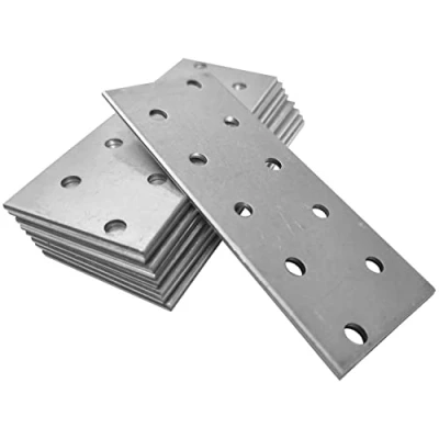 Imagen de OMIDEAS 10 x Placas Perforadas (100 40 2) de Unión Planas Acero Placa montaje Soporte fijación Galvanizado