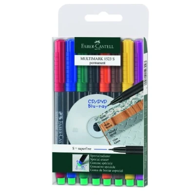 Imagen de Faber Castell 152309 Pack de rotuladores permanentes (8 unidades), multicolor