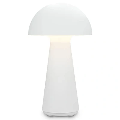 Imagen de Briloner Lámpara de mesa LED con batería, regulable, táctil, luz móvil, lamparas mesita noche, lampara mesa, recargable, led, inalambrica, 28x16 cm, blanco