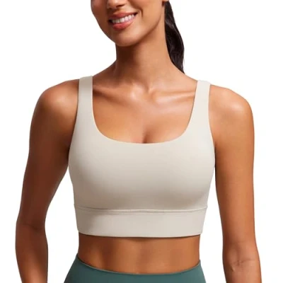 Imagen de CRZ YOGA Sujetador Deportivo Acolchado de Entrenamiento bajo Impacto para Mujer Bronceado Mojave XL