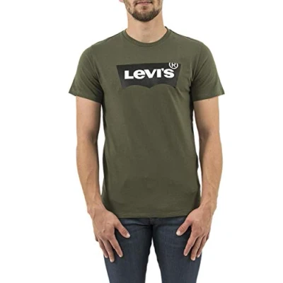 Imagen de Levi&#039;s Housemark Graphic TEE Camiseta estampada, Hombre, Talla: Large, Tech olive night
