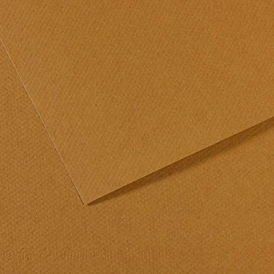 Imagen de Canson Mi Teintes Papel de Color Pulpa Teñida, 160 g/m2, Marrón (Sand 336), 21x29,16, Pack 25