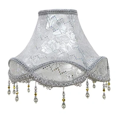 Imagen de Eastlion 17.7&quot; E27/E14 Pantalla de Lámpara Mesa Pie,18x45x32cm Plata