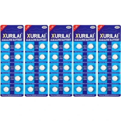 Imagen de XURILAI LR44 AG13 Pilas alcalinas de botón (1,5 V, 50 Unidades)