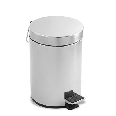Imagen de Metaltex Cubo Pedal Redondo INOX. 12 LTS, Negro, l