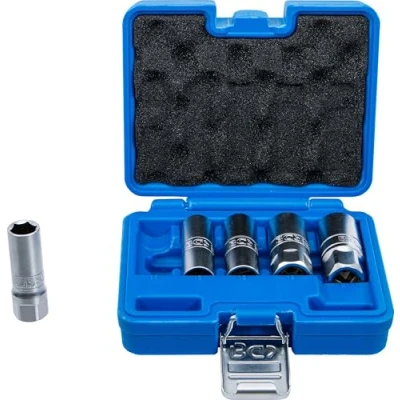 Imagen de BGS 6641 Juego de llaves vaso para bujías hexagonal entrada 12,5 mm (1/2&quot;) 14 21 5 piezas