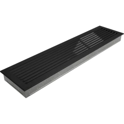 Imagen de Rejilla de ventilación KRATKI FRESH 17 x 70 cm Negro aire caliente con lamas acero escape Para chimeneas cada tipo interior