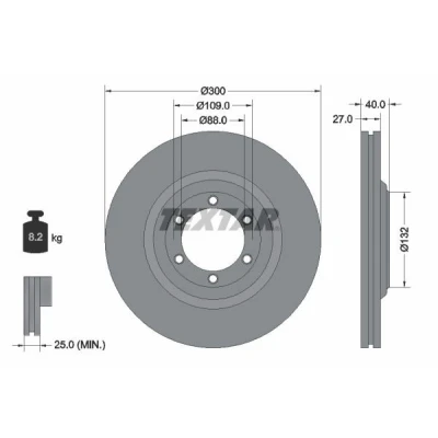 Imagen de TEXTAR PRO 92282403 Disco de freno